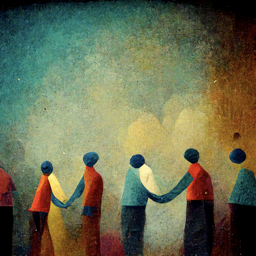 A group of people meeting